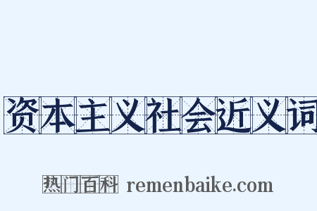 资本主义社会近义词是什么意思的图片